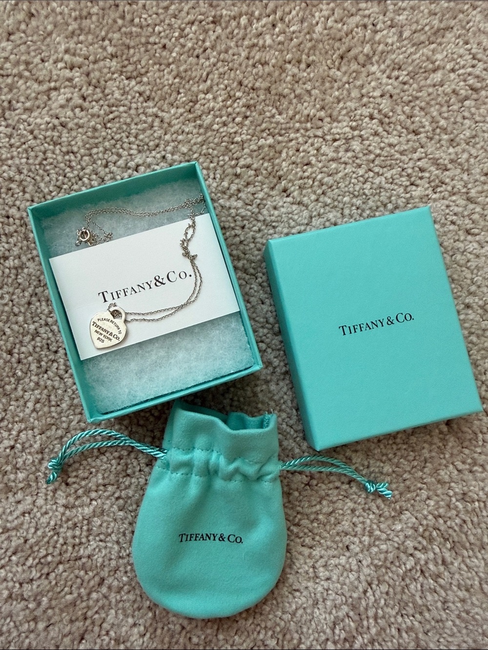 Tiffany & Co Return To Tiffany Heart Tag Silver Pendant Necklace